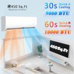 9,000 BTU Ductless Mini Split AC/Heater System