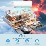 9,000 BTU Ductless Mini Split AC/Heater System