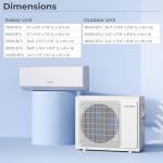 COSTWAY 18K Dual Zone Mini Split AC Heat Pump