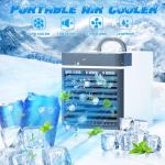 Portable Air Conditioner with Upgraded Leak-Proof Ice Cooling Technology, Mini Personal Air Cooler with 3 Speeds for Room Office Bedroom Tent