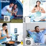 Portable Air Conditioner with Upgraded Leak-Proof Ice Cooling Technology, Mini Personal Air Cooler with 3 Speeds for Room Office Bedroom Tent