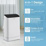 COSTWAY 15000 BTU Portable Air Conditioner, with Heat, Auto Swing 4-in-1 AC Unit for Rooms up to 800 Sq.Ft, with Built-in Dehumidifier, 24H Timer, Remote Control/APP Control & Window Kit(15000 BTU)