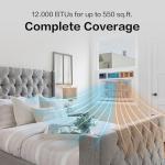 ROVSUN 12000 BTU Air Conditioner Window Unit with Heat, 4-in-1 Window AC Unit Cooler, Heater, Dehumidifier & Fan with Timer, Remote Control & Installation Kit for Rooms up to 550 Sq. Ft, 208/230V