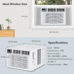 ROVSUN 12000 BTU Air Conditioner Window Unit with Heat, 4-in-1 Window AC Unit Cooler, Heater, Dehumidifier & Fan with Timer, Remote Control & Installation Kit for Rooms up to 550 Sq. Ft, 208/230V