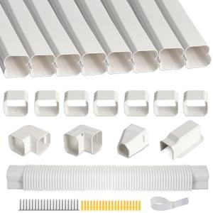 SUREPHON 3" 13.5Ft Mini Split Line Set Cover, Plastic Line Kit for Outside Units, Mini Split Air Conditioner, Central AC and Heat Pump