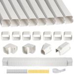 SUREPHON 3" 13.5Ft Mini Split Line Set Cover, Plastic Line Kit for Outside Units, Mini Split Air Conditioner, Central AC and Heat Pump