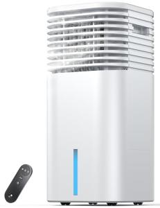 AEROZY Windowless Portable Air Conditioner, 24.4" Small Evaporative Air Cooler for Room No Window, 3-Speed Settings, 4 Modes, 7H Timer, Remote Control, 4 Ice Packs, Quiet AC Unit for Bedroom