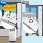 Portable Air Conditioner Window Vent Kit with 2-in-1 Coupler Fit for 5.0"/5.9” Exhaust Hose, Mobile A/C Unit Window Kit with 3 Seamless Slot Seal Plates for Vertical/Horizontal Sliding Window