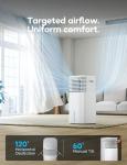 AEROZY Windowless Portable Air Conditioner, 24.4" Small Evaporative Air Cooler for Room No Window, 3-Speed Settings, 4 Modes, 7H Timer, Remote Control, 4 Ice Packs, Quiet AC Unit for Bedroom