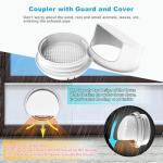 Portable Air Conditioner Window Vent Kit with 2-in-1 Coupler Fit for 5.0"/5.9” Exhaust Hose, Mobile A/C Unit Window Kit with 3 Seamless Slot Seal Plates for Vertical/Horizontal Sliding Window