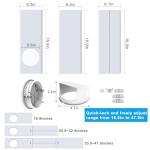 Portable Air Conditioner Window Vent Kit with 2-in-1 Coupler Fit for 5.0"/5.9” Exhaust Hose, Mobile A/C Unit Window Kit with 3 Seamless Slot Seal Plates for Vertical/Horizontal Sliding Window