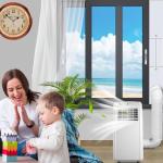 Portable Air Conditioner Window Vent Kit with 2-in-1 Coupler Fit for 5.0"/5.9” Exhaust Hose, Mobile A/C Unit Window Kit with 3 Seamless Slot Seal Plates for Vertical/Horizontal Sliding Window