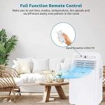 Uhome 2024 New Portable Air Conditioner, 8000 BTU Compact AC Unit with Cooling, Dehumidifier, Fan, Remote Control and Window Mount Kit Included, White