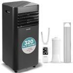 SereneLife SLPAC19B Portable 10000 BTU-3-in-1 Compact Standing Air Conditioner for Room Up to 320 Sq. Ft. -Floor AC Unit with Remote Control-Universal Casters, Window Mount Kit, Stadard, Black