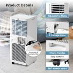 Aoxun 10000 BTU Portable Air Conditioners, WiFi APP Smart Control, 4-IN-1 AC Unit, Fast Cooling, Dehumidifier, Fan & 24H Timer Quiet Sleep, W/Remote Control, Window Kits, for Home/Office/Dorm