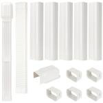 BEWAVE 4" W 9 Ft Mini Split Line Set Cover Kit, Decorative PVC Tubing Cover Kit for Mini Split Air Conditioners and Heat Pumps Systems