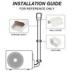 BEWAVE 4" W 9 Ft Mini Split Line Set Cover Kit, Decorative PVC Tubing Cover Kit for Mini Split Air Conditioners and Heat Pumps Systems