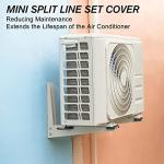 BEWAVE 4" W 9 Ft Mini Split Line Set Cover Kit, Decorative PVC Tubing Cover Kit for Mini Split Air Conditioners and Heat Pumps Systems