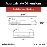 Furrion Chill HE 15K White Low-Profile RV Rooftop Air Conditioner with Heat Pump, R32 Refrigerant, Dual Fan Motors, Climatesmart, Vibrationsmart, Adaptable Control - FACR13LPSA2-PS-AM KIT