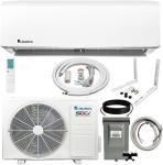 Klimaire 12,000 BTU 20.8 SEER2 Ductless Mini-Split Inverter Air Conditioner Heat Pump System with All-Inclusive 16' Installation Kit, Wall Bracket, Electrical Disconnect -Tight Whip (115V)