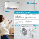 Klimaire 12,000 BTU 20.8 SEER2 Ductless Mini-Split Inverter Air Conditioner Heat Pump System with All-Inclusive 16' Installation Kit, Wall Bracket, Electrical Disconnect -Tight Whip (115V)
