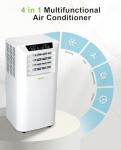 Hykolity 10,000 BTU WiFi Enabled 4 in 1 Portable Air Conditioner, Window Kit Quiet Smart AC Unit with 2-Speed Fan, Dehumidifier, Sleep Mode & 24H Timer for Rooms, Office, Up to 450 Sq.Ft