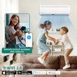 YITAHOME 18000 BTU Mini Split Air Conditioner Heat Pump System, Wifi Enabled 19 SEER2 208-230V Inverter Ductless AC Cool Up to 1250 Sq. Ft, Compatible with Alexa, Complete Installation Kit, White