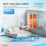 ROVSUN Smart 6000 BTU Window Air Conditioner with WiFi, Energy Saving Window AC Unit with Remote & App Control & Timer Function & Easy Install Kit, for Rooms up to 250 Square Feet, 115V/60Hz, White