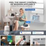 ROVSUN Smart 6000 BTU Window Air Conditioner with WiFi, Energy Saving Window AC Unit with Remote & App Control & Timer Function & Easy Install Kit, for Rooms up to 250 Square Feet, 115V/60Hz, White