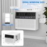 Antarctic Star 10,000 BTU U-Shaped Window Air Conditioner Unit Cools up to 450 Sq.Ft. with 6 Modes 24H Timer, Ultra Quiet Window AC Units with Full Window View, Energy Saving, Easy to Install, White