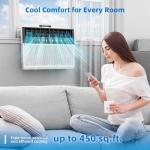 Antarctic Star 10,000 BTU U-Shaped Window Air Conditioner Unit Cools up to 450 Sq.Ft. with 6 Modes 24H Timer, Ultra Quiet Window AC Units with Full Window View, Energy Saving, Easy to Install, White