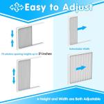 Air Jade Window Air Conditioner Side Panels with Frame, Adjustable AC Side Panels for 14,000 to 22,000 Btu Window AC Units, Extra Wide Window Air Conditioner Panels and Frame Kit, Pack of 2
