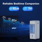 MYICY 25" Windowless Air Conditioner with Double Tanks for 16H Cooling, 25ft Remote & Timer,3-IN-1 Evaporative Air Cooler for Room, 90° Oscillation, 30dB, 3-Speed Swamp Cooler Air Conditioner Portable