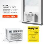 ROVSUN Smart 12000 BTU Window Air Conditioner with WiFi, Energy Saving Window AC Unit with Remote & App Control, Timer Function & Easy Install Kit, for Rooms up to 550 Square Feet, 115V/60Hz, White