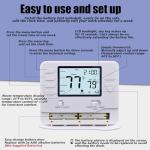 Heagstat 5-1-1 Day Programmable Thermostat for Home Conventional Single-Stage Systems, up to 1 Heat/ 1 Cool, (with White Backlight)