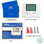 Heagstat 5-1-1 Day Programmable Thermostat for Home Conventional Single-Stage Systems, up to 1 Heat/ 1 Cool, (with White Backlight)