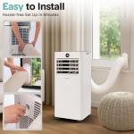 SereneLife 8,000 BTU Portable Air Conditioner and Heater, Small AC with Dehumidifier and Fan, Wifi Function, Mini AC Unit with 350 Sq. Ft. Coverage, Includes Remote Control and Window Mount Kit