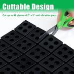 Forestchill Rubber Anti Vibration Pad, 18" x 18" x 3/4" Heavy Duty Waffle Vibration Isolation Pad for HVAC, Air Compressor, Washer and Dryer, Air Conditioner Unit