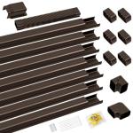 Mxclimate 4in 25ft PVC Line Set Cover Kit for Mini Split and Central Air Conditioners,AC Heat Pump Systems,Decorative Tubing Pipe Covers. Brown