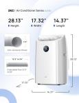 Dreo Portable Air Conditioners, 14000 BTU ASHRAE (10,000 BTU DOE) Smart AC Unit for Room with Drainage-free Cooling, APP/Voice/Remote, Fan & Dehumidifier, Quiet Standing AC for Bedroom, AC516S New