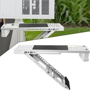 Aozzy Window Air Conditioner Bracket- Universal AC Support Bracket Heavy Duty, Support Up to 165 lbs, Designed for 9000-22001 BTU A/C Units–AC Holder Fits Single Or Double Hung Windows, White