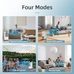 Portable Air Conditioners, 3-IN-1 Evaporative Swamp Cooler, Windowless Air Conditioner, 4 Modes & 3 Speeds, 12H Timer, Child Lock, Smart Remote & Touch Control, Portable Ac Unit for Bedroom, Indoor