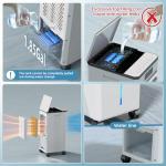 Portable Air Conditioners, 3-IN-1 Evaporative Swamp Cooler, Windowless Air Conditioner, 4 Modes & 3 Speeds, 12H Timer, Child Lock, Smart Remote & Touch Control, Portable Ac Unit for Bedroom, Indoor