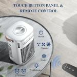 Mini Portable Air Conditioners w/Remote, USB Charging Powered, 1200ML Water Tank, 2 Ice Boxes & 2 Sprays, 7H Smart Timer, Evaporative Air Cooler With 3Speeds, Desktop Fan For HomeOutdoors