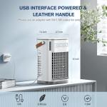 Mini Portable Air Conditioners w/Remote, USB Charging Powered, 1200ML Water Tank, 2 Ice Boxes & 2 Sprays, 7H Smart Timer, Evaporative Air Cooler With 3Speeds, Desktop Fan For HomeOutdoors