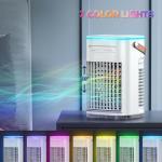 Mini Portable Air Conditioners w/Remote, USB Charging Powered, 1200ML Water Tank, 2 Ice Boxes & 2 Sprays, 7H Smart Timer, Evaporative Air Cooler With 3Speeds, Desktop Fan For HomeOutdoors