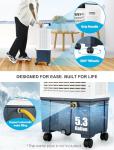 Air Choice Swamp Cooler, 1800 CFM Evaporative Air Cooler, 6 Ice Box & 5.3 Gal Tank for Long Cooling, 110°Auto Oscillation, 3 Speeds, Remote, 12H Timer, 3-in-1 Air Cooling Fan for Outdoor, Office, Home