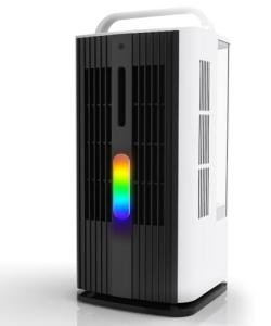 XAMATTS Portable Air Conditioners w/Remote,1.7L Desktop Mini Air Conditioner Fan w/7 Color LED Lights, 120° Oscillating Evaporative Air Cooler Fan w/3 Speeds & 7H Timer for Bedroom, Office Indoor Use