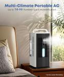 XAMATTS Portable Air Conditioners w/Remote,1.7L Desktop Mini Air Conditioner Fan w/7 Color LED Lights, 120° Oscillating Evaporative Air Cooler Fan w/3 Speeds & 7H Timer for Bedroom, Office Indoor Use