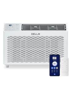 DELLA 8000 BTU Energy Saving Window Air Conditioner, Work with Alexa, Cools Up to 350 Sq. Ft, GEO Location, AC Unit with WIFI Smart Controls, Remote, Dehumidifier, Fan, Reusable Filter, Easy Install